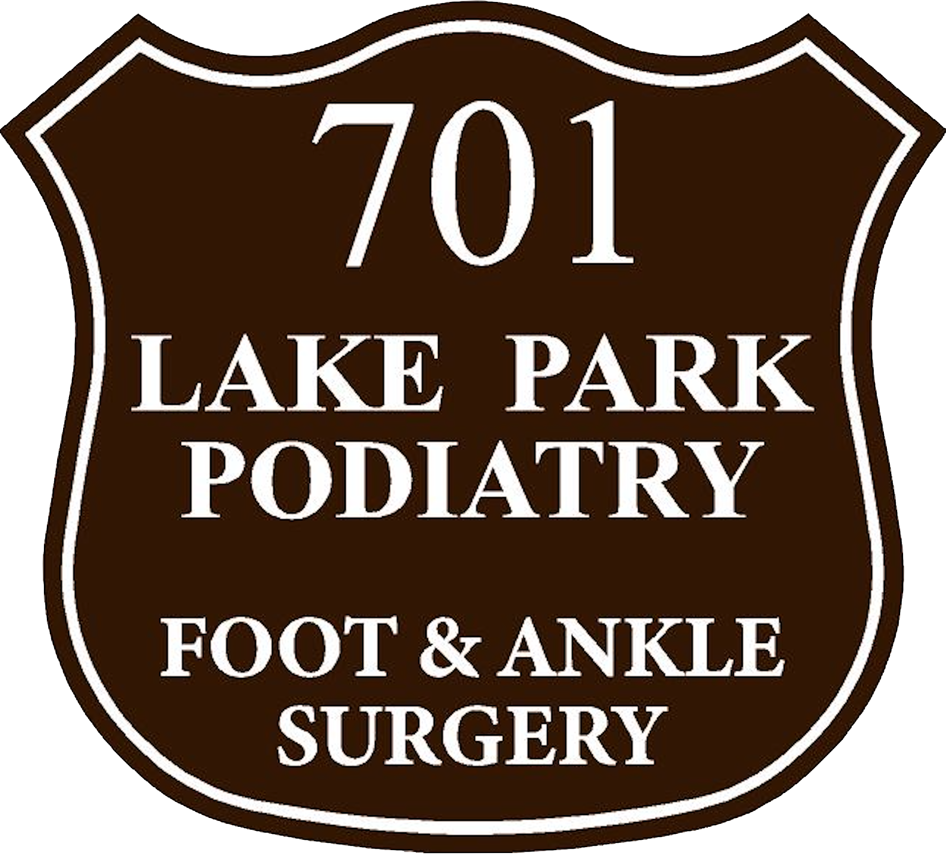 Picture of the 701 Lake Park Podiatry Shield from the side of the building